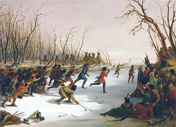 Ballplay of the Dakota on the St. Peters River in Winter, 1848.